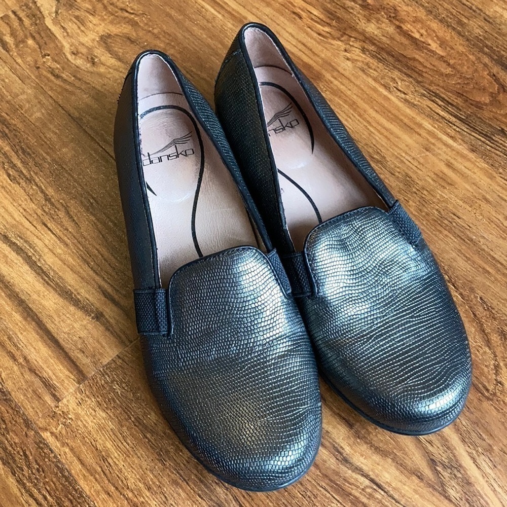 Dansko black‎ & gold shoes size 38